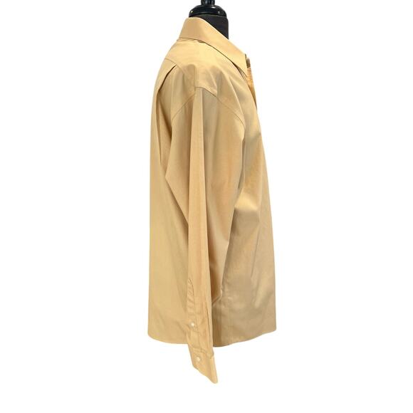 Jos. A. Bank Travelers Collection Button Up Mustard Shirt Point Collar, 16x35 - Picture 4 of 8